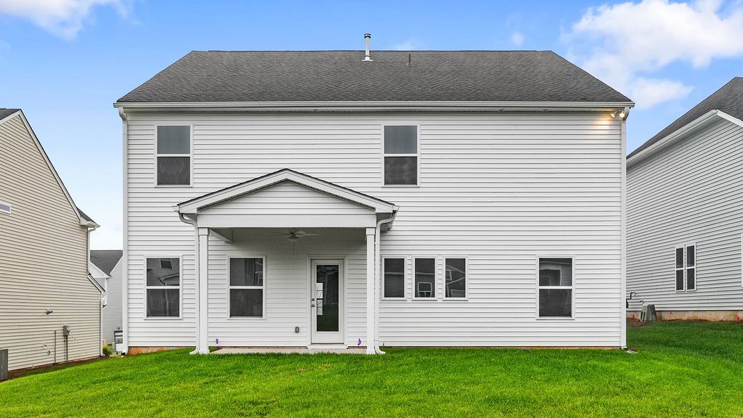 Exterior details and patio area of a home in Hanes Lake, Winston-Salem (Image 23).