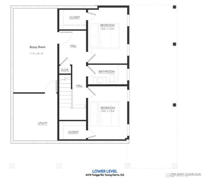 2D floor plan layout of this home in , Young Harris, GA (Image 4).