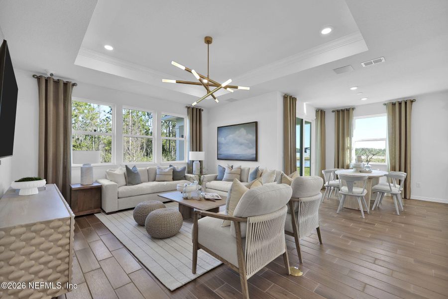 Furnished interior view inside a new home in The Landings at Saint Johns, St. Johns (Image 10).