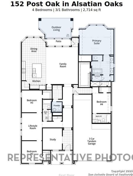 2D floor plan layout of this home in Alsatian Oaks: 60ft. lots, Castroville, TX (Image 3). 2D floor plan layout of this home in Alsatian Oaks: 60ft. lots, Castroville, TX (Image 3).