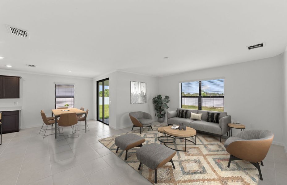 Furnished interior view inside a new home in Caloosa Cove, Labelle (Image 5). Furnished interior view inside a new home in Caloosa Cove, Labelle (Image 5).
