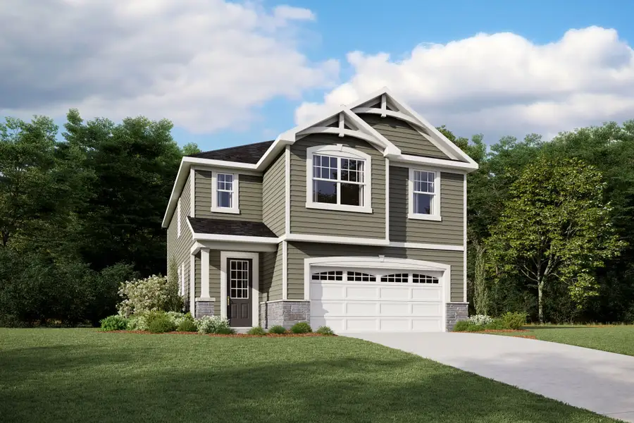 Representative exterior photo of a completed home built from the Laurel by Mattamy Homes in Magnolia Park, Garner, NC (Image 10).