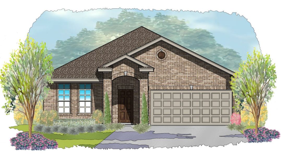 Representative exterior photo of a completed home built from the Tyler by Carothers Executive Homes in Eagle Heights, Salado, TX (Image 1). Representative exterior photo of a completed home built from the Tyler by Carothers Executive Homes in Eagle Heights, Salado, TX (Image 1).