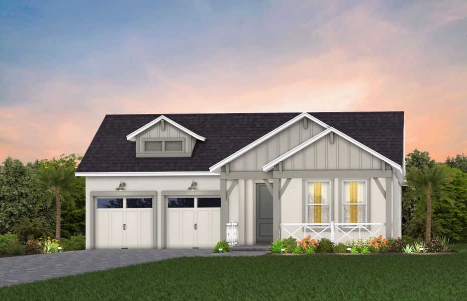 Representative exterior photo of a completed home built from the Garnet by Pulte Homes in The Grow, Orlando, FL (Image 11).