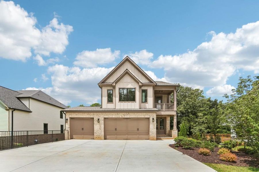 Front exterior of a new home in , Marietta, GA, highlighting curb appeal (Image 27).