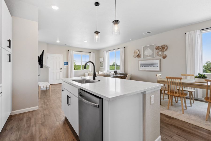 Representative furnished interior of a home built from the Biscayne by Landsea Homes in Pintail Commons at Johnstown Village, Johnstown (Image 29).
