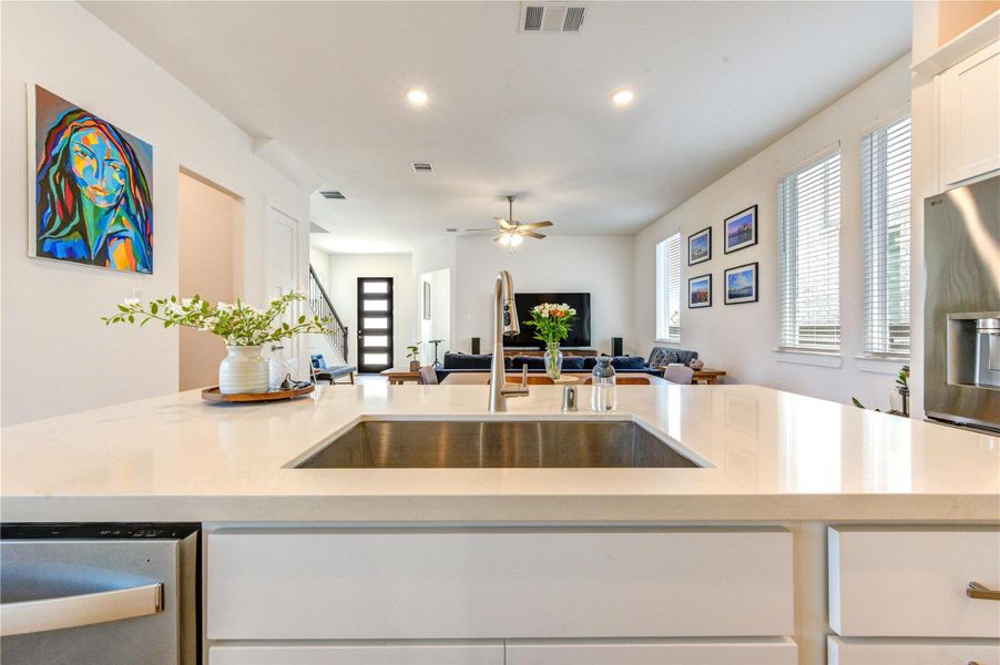 Furnished interior view inside a new home in Easthaven at Bridgeland Central, Cypress (Image 30).