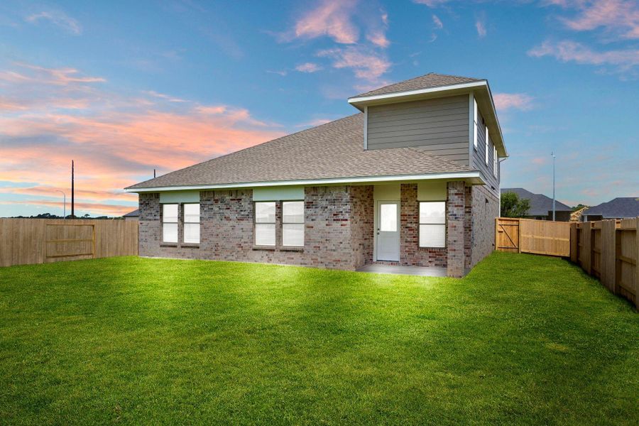 Front exterior of a new home in , New Caney, TX, highlighting curb appeal (Image 21).