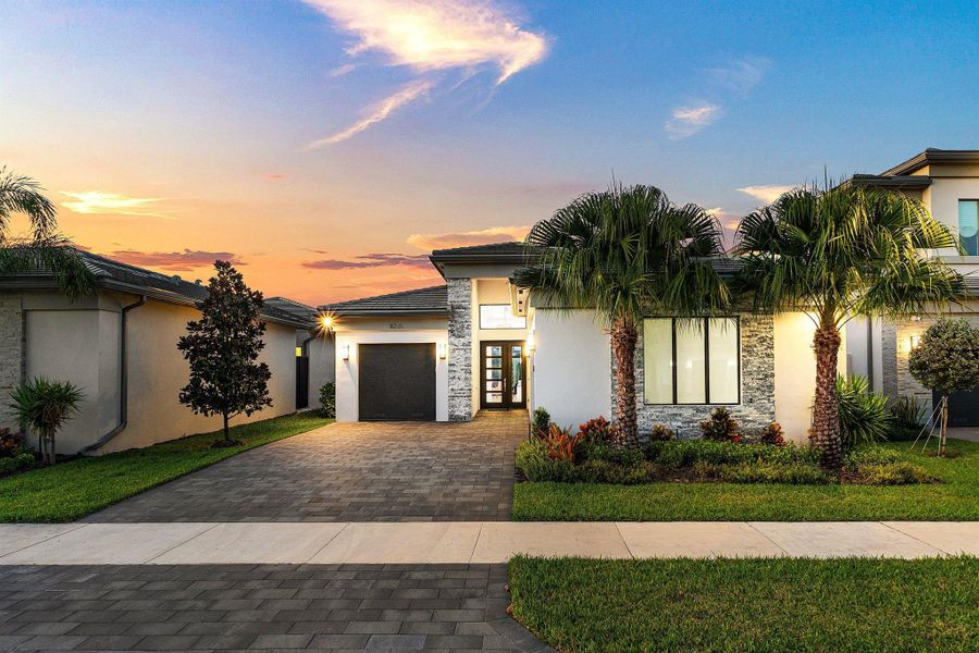 Front exterior of a new home in , Boca Raton, FL, highlighting curb appeal (Image 25). Front exterior of a new home in , Boca Raton, FL, highlighting curb appeal (Image 25).