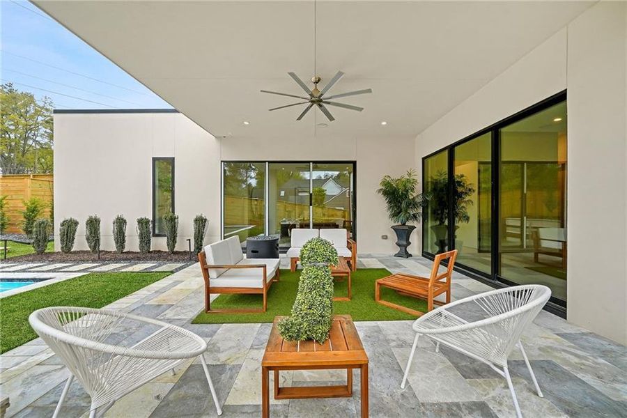 Exterior details and patio area of a home in , Atlanta (Image 33).