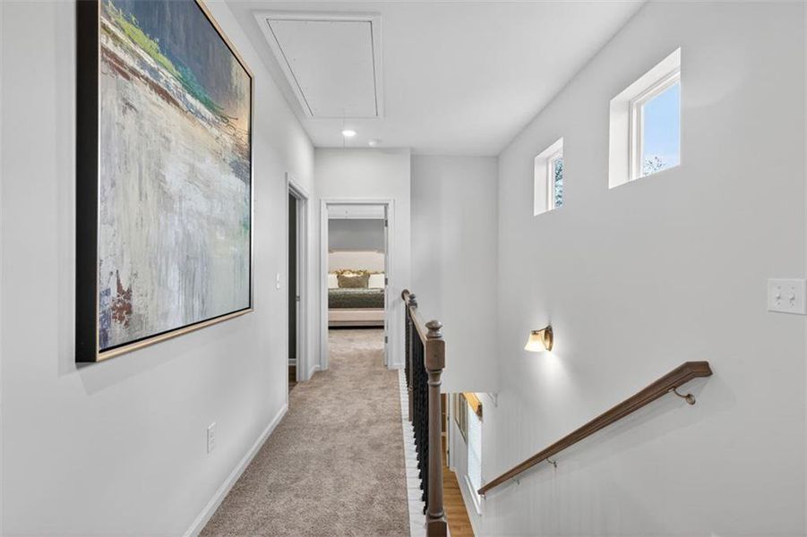Furnished interior view inside a new home in Townes At The Stiles, Cartersville (Image 14). Furnished interior view inside a new home in Townes At The Stiles, Cartersville (Image 14).