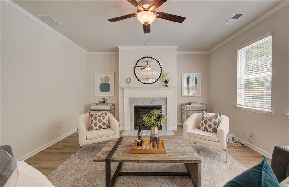 Furnished interior view inside a new home in Whisper Creek, Atlanta (Image 11).