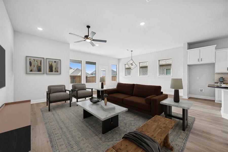 Furnished interior view inside a new home in Monterra - Gardens, Fate (Image 5). Furnished interior view inside a new home in Monterra - Gardens, Fate (Image 5).