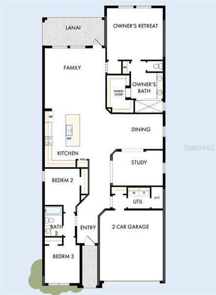 2D floor plan layout of this home in Waterset Tradition Series, Apollo Beach, FL (Image 2). 2D floor plan layout of this home in Waterset Tradition Series, Apollo Beach, FL (Image 2).