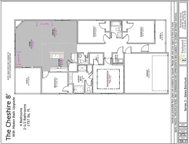 2D floor plan layout of this home in Cleveland Meadows, Spartanburg, SC (Image 3). 2D floor plan layout of this home in Cleveland Meadows, Spartanburg, SC (Image 3).