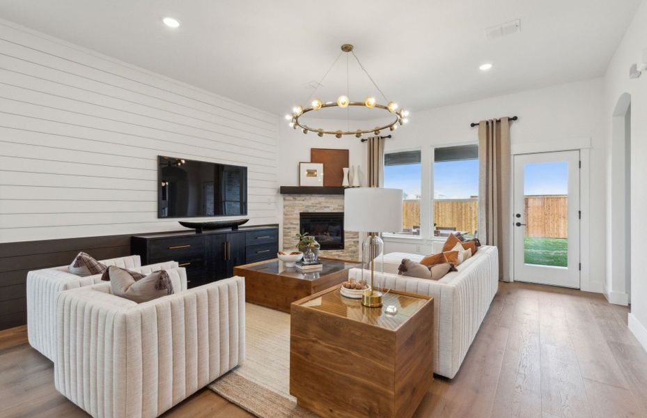Furnished interior view inside a new home in Creekview Meadows, Pilot Point (Image 19).