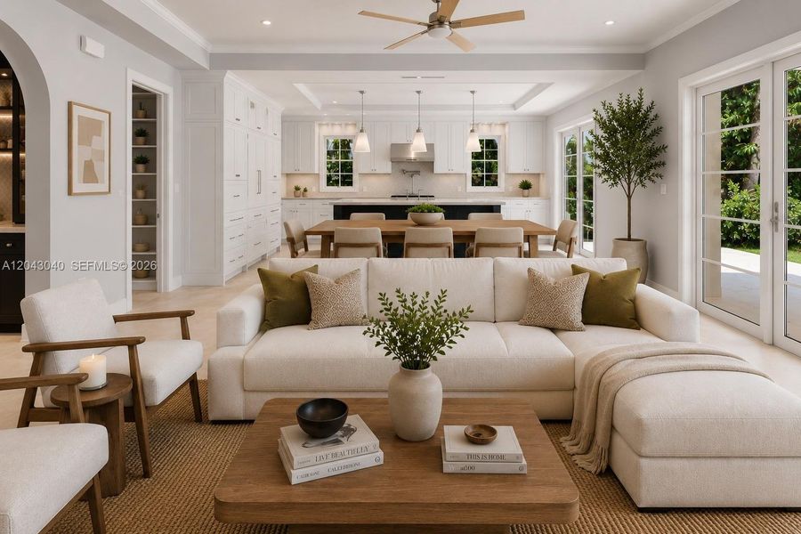 Furnished interior view inside a new home in , South Miami (Image 7).