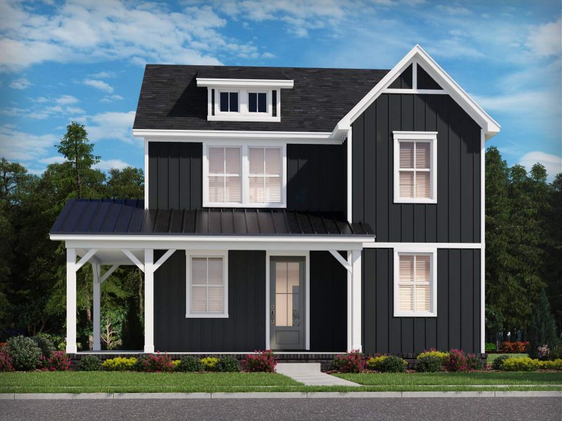 Front exterior of a new home in Lakes at Bella Lago - Signature Series, Franklin, TN, highlighting curb appeal (Image 1). Front exterior of a new home in Lakes at Bella Lago - Signature Series, Franklin, TN, highlighting curb appeal (Image 1).