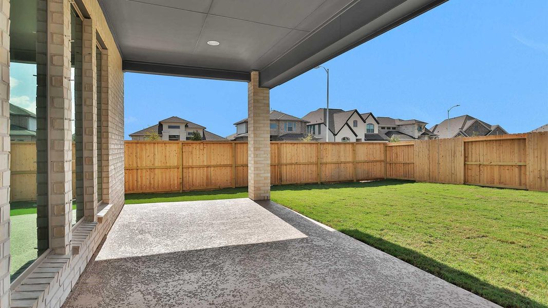 Exterior details and patio area of a home in Valencia, Manvel (Image 2). Exterior details and patio area of a home in Valencia, Manvel (Image 2).