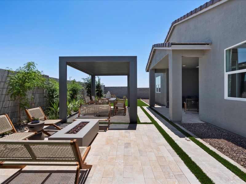 Backyard in the Bailey Floorplan at Bella Vista Trails