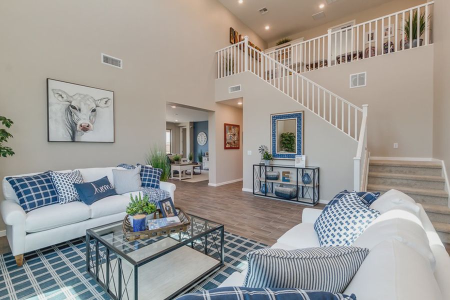 Furnished interior view inside a new home in Forté at Granite Vista, Waddell (Image 12). Furnished interior view inside a new home in Forté at Granite Vista, Waddell (Image 12).