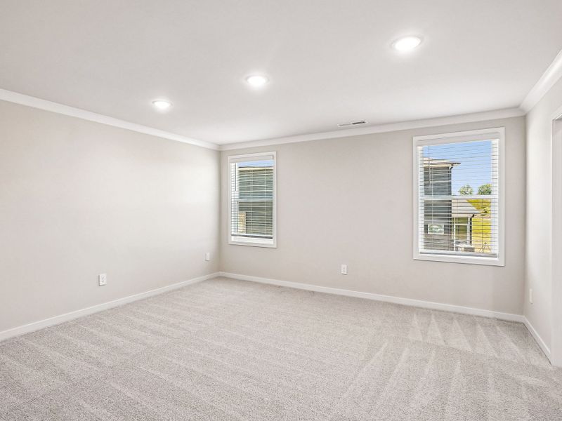 Spacious, unfurnished interior of a new home in The Heritage at Buffaloe Reserve, Raleigh (Image 16). Spacious, unfurnished interior of a new home in The Heritage at Buffaloe Reserve, Raleigh (Image 16).