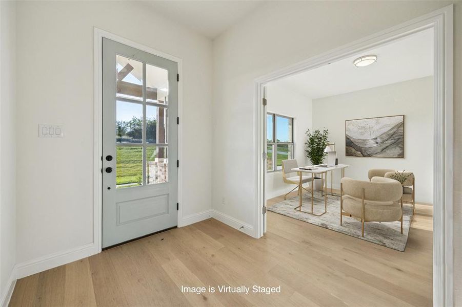 Furnished interior view inside a new home in The Reserve At Brock, Weatherford (Image 4).