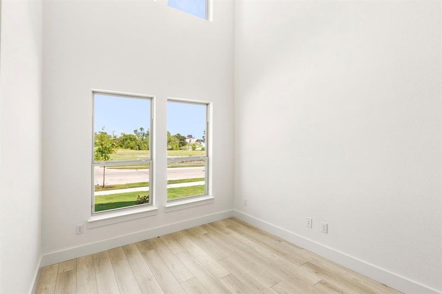 Spacious, unfurnished interior of a new home in Trails at Cottonwood Creek, Rowlett (Image 26). Spacious, unfurnished interior of a new home in Trails at Cottonwood Creek, Rowlett (Image 26).