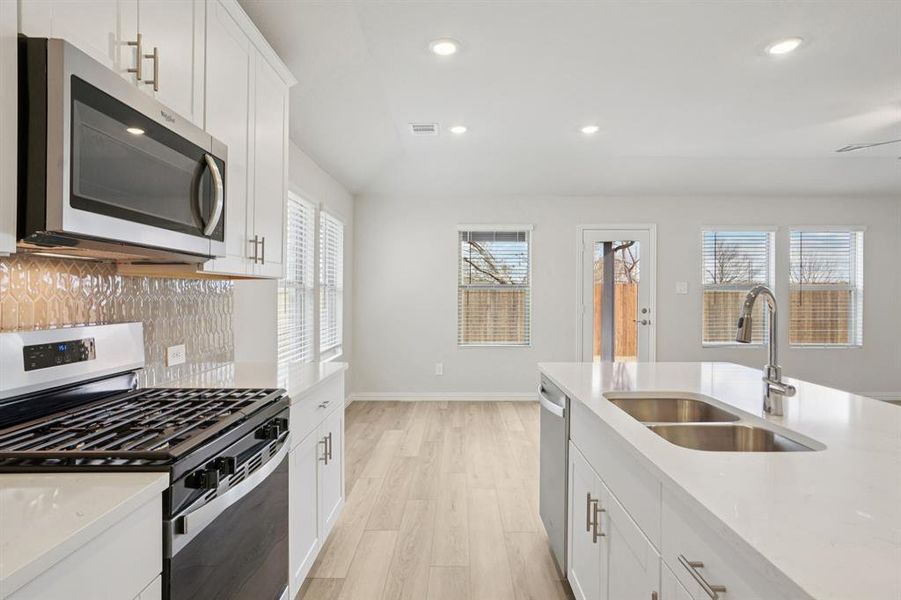 Furnished interior view inside a new home in Parks at Foster Crossing - Premier Series, Anna (Image 10). Furnished interior view inside a new home in Parks at Foster Crossing - Premier Series, Anna (Image 10).