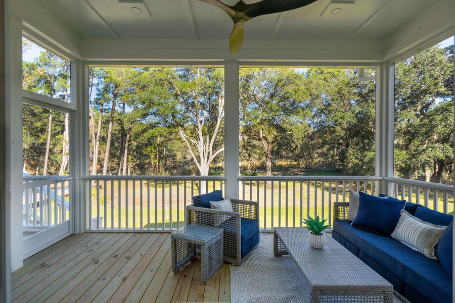 Exterior details and patio area of a home in , Johns Island (Image 30).