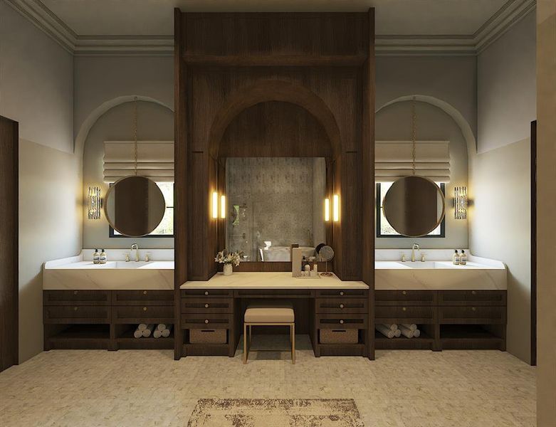 Furnished interior view inside a new home in , Dallas (Image 6).