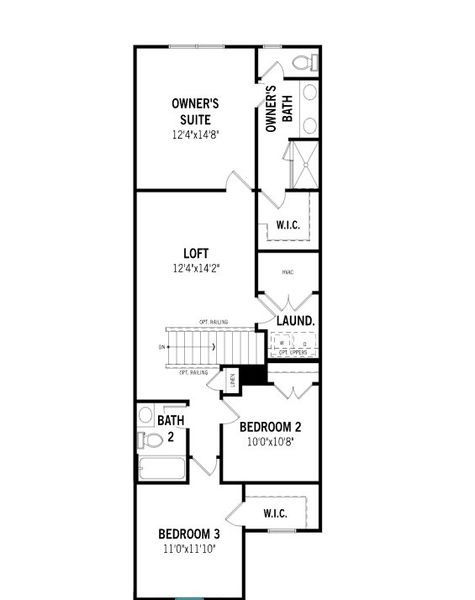2D floor plan layout of this home in Vaughan Farms, Angier, NC (Image 3).