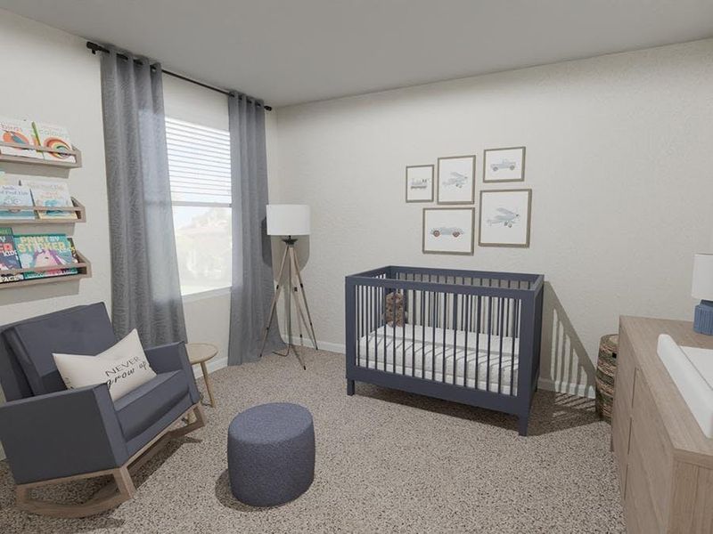 Secondary bedrooms provide space for everyone in your household (Artist`s rendering) Secondary bedrooms provide space for everyone in your household (Artist`s rendering)