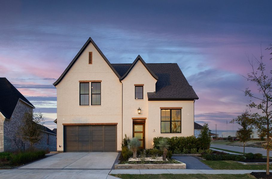 Representative exterior photo of a completed home built from the Benbrook - SH 4459 by Shaddock Homes in Grand Oaks at Green Meadows - 50', Celina, TX (Image 32). Representative exterior photo of a completed home built from the Benbrook - SH 4459 by Shaddock Homes in Grand Oaks at Green Meadows - 50', Celina, TX (Image 32).