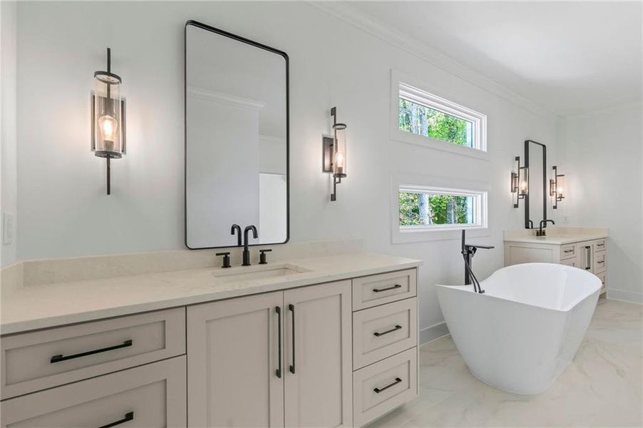 Furnished interior view inside a new home in , Marietta (Image 16).
