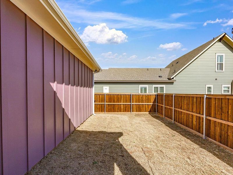 Exterior details and patio area of a home in , Midlothian (Image 4). Exterior details and patio area of a home in , Midlothian (Image 4).