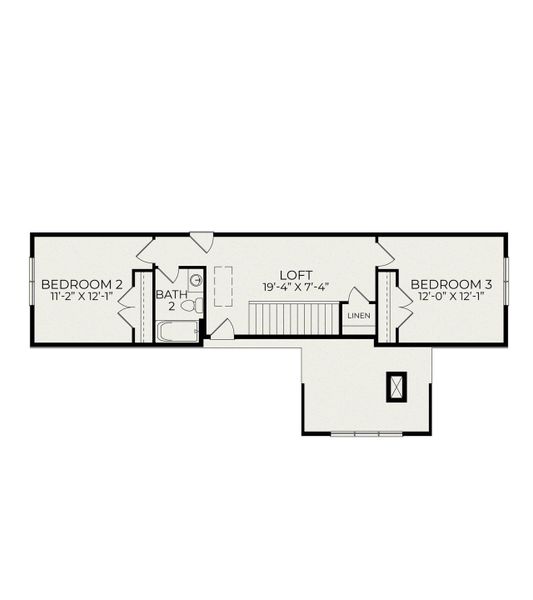 2D floor plan layout for the Hillandale American Farmhouse by Homes by Dickerson in The View, Durham, NC (Image 3). 2D floor plan layout for the Hillandale American Farmhouse by Homes by Dickerson in The View, Durham, NC (Image 3).