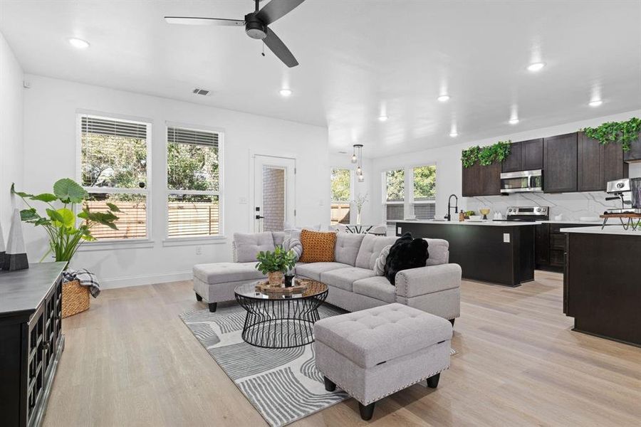 Furnished interior view inside a new home in , Dallas (Image 16).
