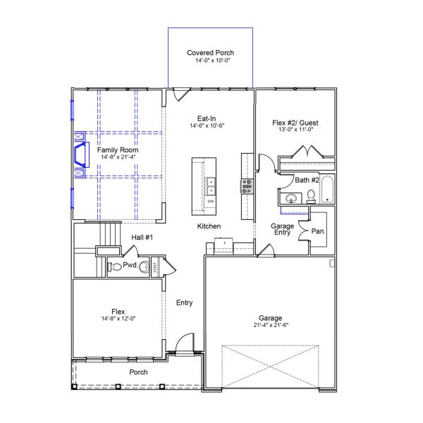 2D floor plan layout of this home in Pebble Branch, Chapin, SC (Image 2).