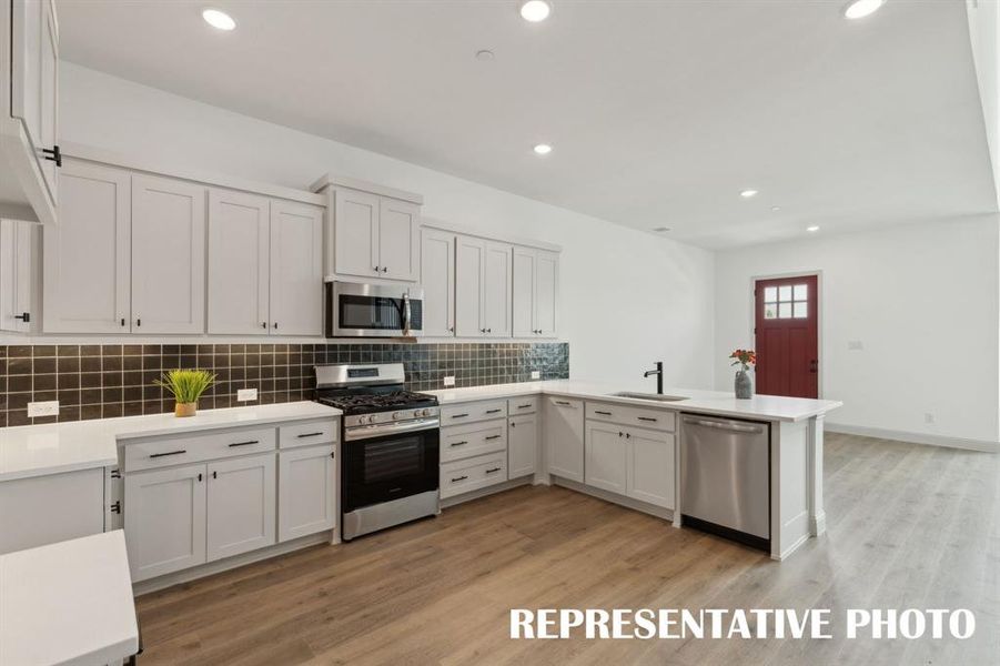 You'll find thoughtful design paired with designer finishes in our Austin floor plan.  REPRESENTATIVE PHOTO