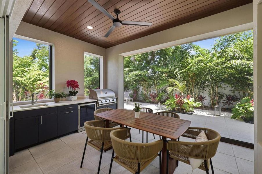 Exterior details and patio area of a home in , Sarasota (Image 33).