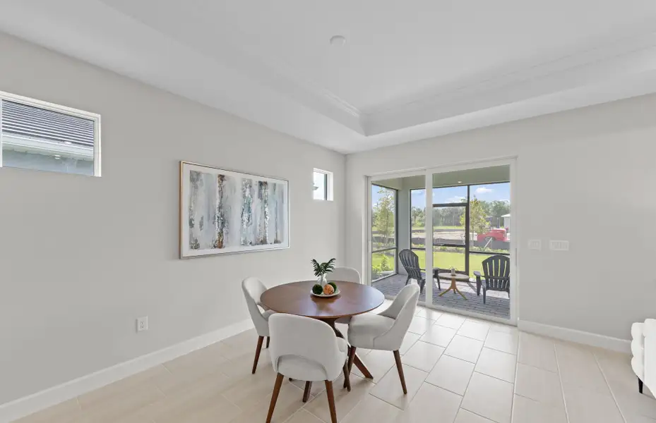 Furnished interior view inside a new home in Del Webb Oak Creek, North Fort Myers (Image 16).
