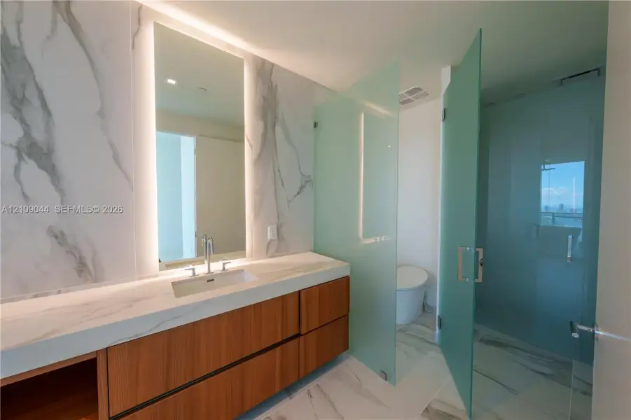 Furnished interior view inside a new home in , Miami (Image 11).