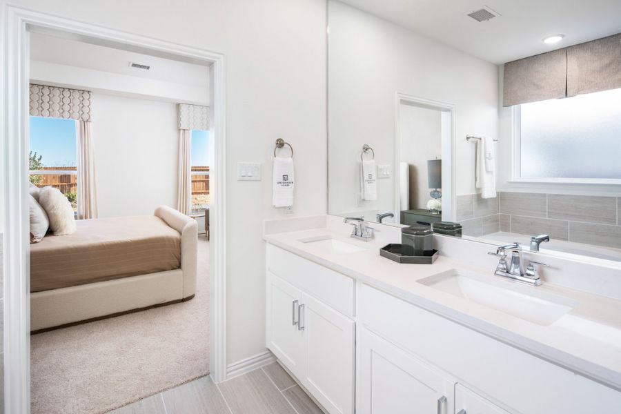 Representative furnished interior of a home built from the Salado by UnionMain Homes in Legacy Hills, Celina (Image 42).