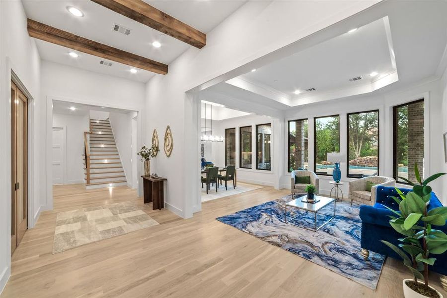 Oak floors throughout entire home Oak floors throughout entire home