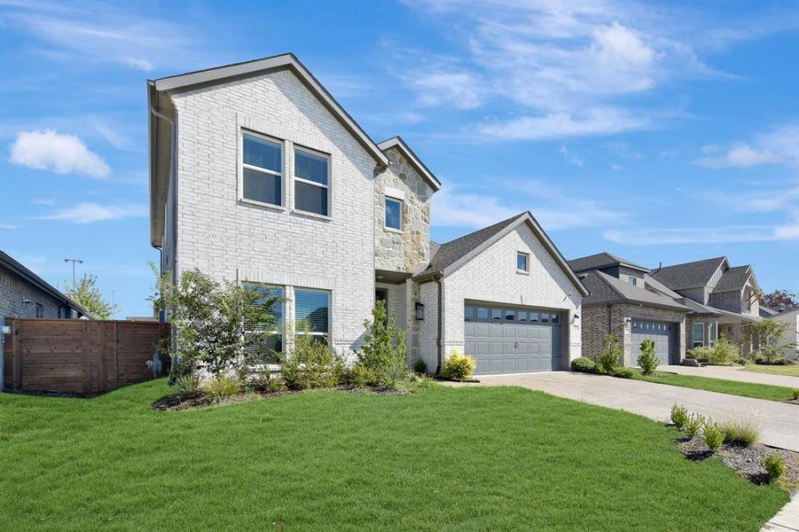 Front exterior of a new home in , Mesquite, TX, highlighting curb appeal (Image 2). Front exterior of a new home in , Mesquite, TX, highlighting curb appeal (Image 2).