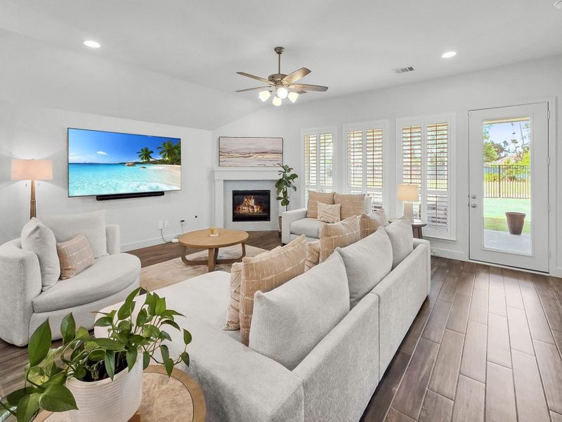 Furnished interior view inside a new home in Artavia, Conroe (Image 8).