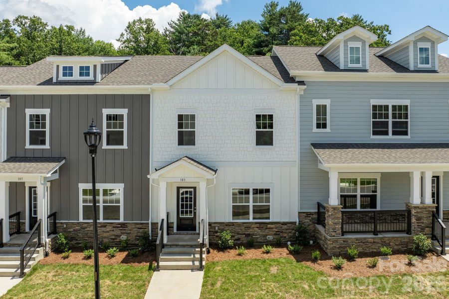 Front exterior of a new home in , Asheville, NC, highlighting curb appeal (Image 18). Front exterior of a new home in , Asheville, NC, highlighting curb appeal (Image 18).