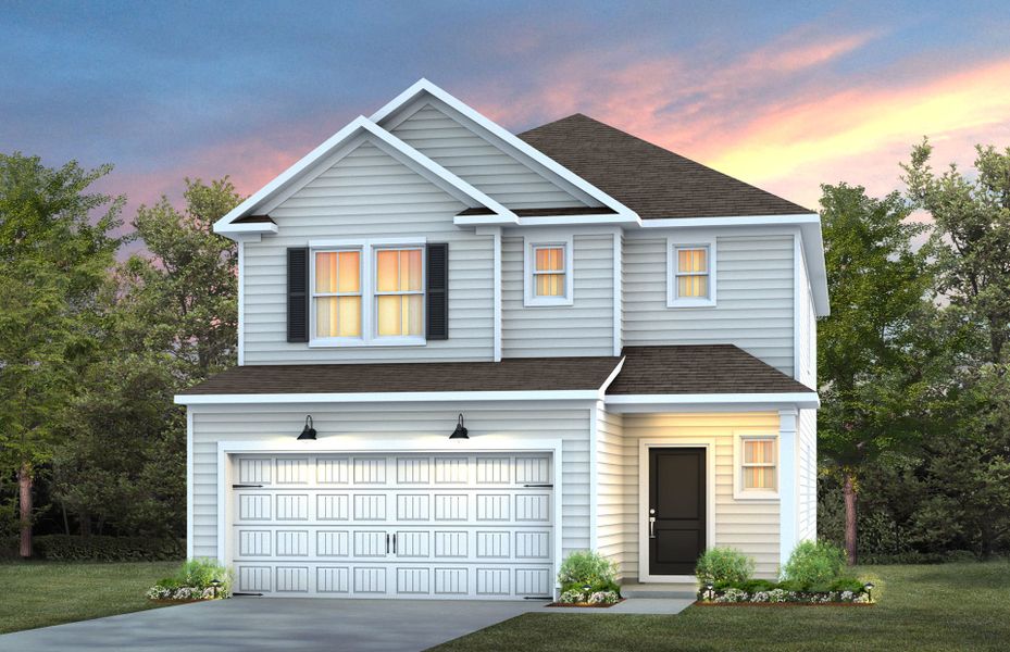 Front exterior of a new home in Solana, Durham, NC, highlighting curb appeal (Image 21). Front exterior of a new home in Solana, Durham, NC, highlighting curb appeal (Image 21).