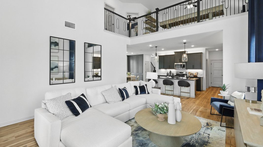 Representative furnished interior of a home built from the Wayfinder by DRB Homes in Westridge Journey, McKinney (Image 9).